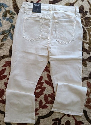 NWT Simply Vera by Vera Wang Bootcut Jeans Ivory Silk White 10S Short $50 - Picture 4 of 6