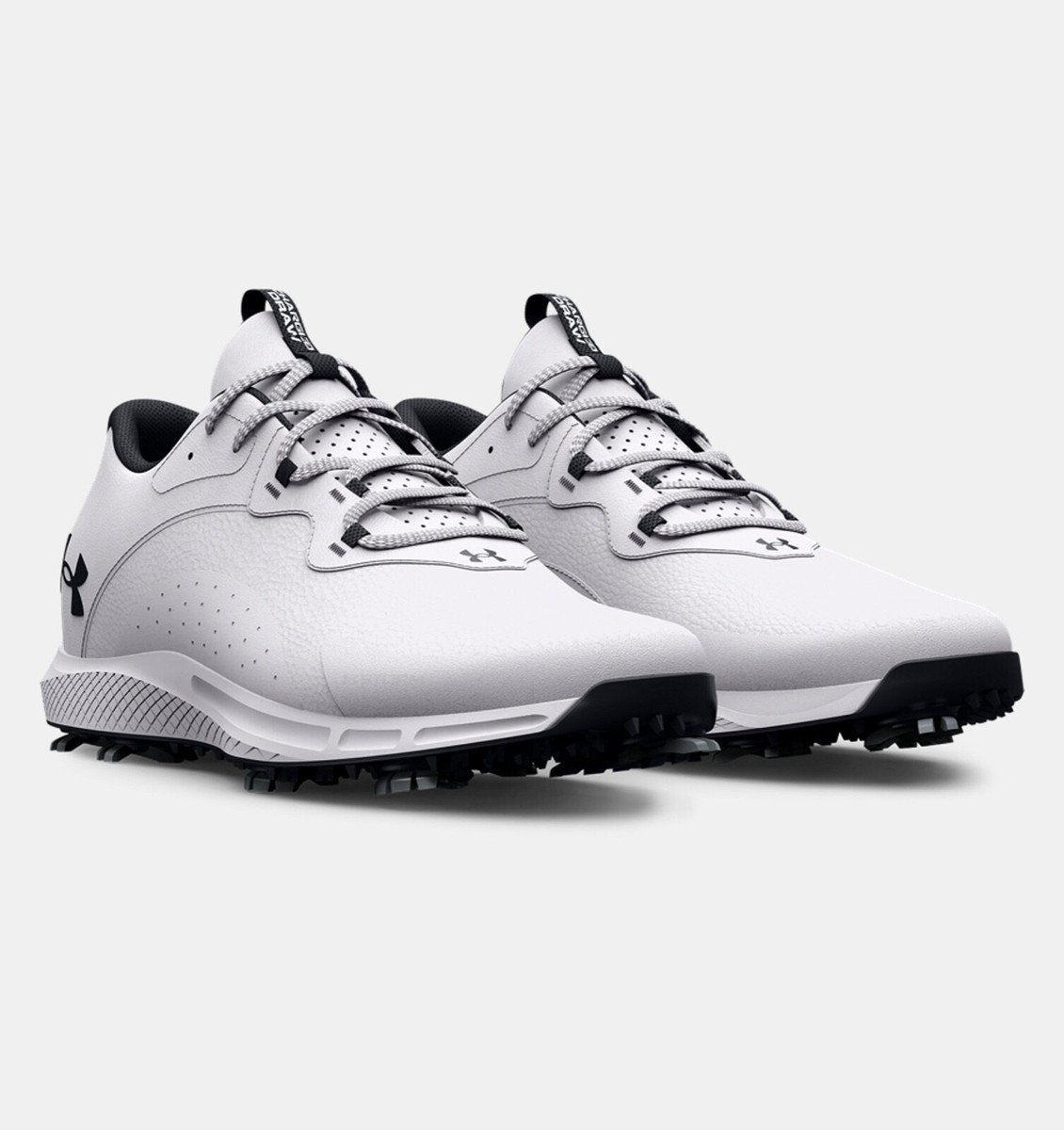 Under Armour Men's UA Charged Draw 2 Spiked Golf Shoe - White