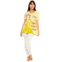 Disney Belle Beauty And The Beast Pyjamas Kids Girls Loungewear PJs Pyjama Set