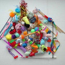 Bulk, Job Lot Cat Kitten Selection Box of 10 Toys, Mice, Sisal, Catnip, Balls