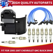 Fit Chevy GMC Savana D577 DR49 Ignition Coil & Iridium Spark Plug & Wire suit
