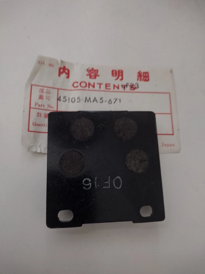 Pastilla de freno Honda 45105-MA5-671 (JB) (Tokiko) CB750C A CB650 A CB650C A CM400A A Foto 2 de 2