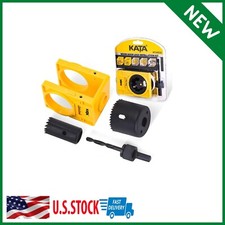 Carbon-Steel Hole Saw Drill Bit Door Knob Lock Installation Kit Tool Accessory