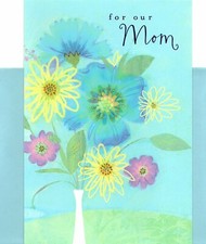 Happy Birthday Mom In Our Hearts Flowers Floral Theme Hallmark Greeting Card