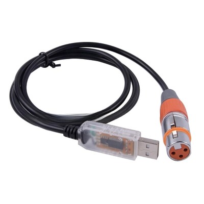 USB to DMX512 RS485 Converter Cable for Stage Lighting 3 Pin 180cm 70.87in