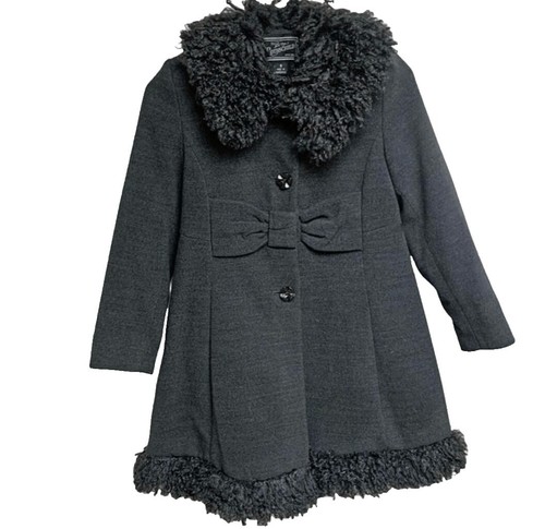 Manteau Fourrure Fille Rothschild Noir - Taille M (10/12 Ans) - Occasion Très Bon État