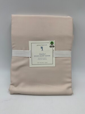Pottery Barn Kids Toddler Tencel Solid Duvet One Size Blush Pink Twin #J55E
