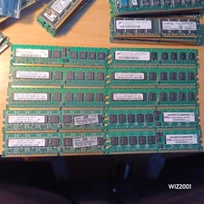 Lot 10x 1GB Samsung Hynix MICRON ATP PC2 DDR2 ECC Registered Server RAM TOT=10GB