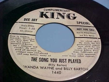 Wanda Wayne & Billy Barton -1955 HILLBILLY-PROMO-GREAT AUDIO-The Song You Played