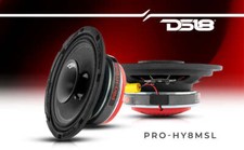 DS18 PRO-HY8MSL 8" Mid-Range Shallow Slim Thin Loudspeaker Driver Speaker 8-Ohm