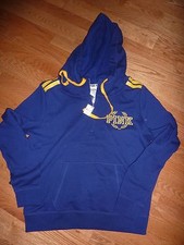 VICTORIAS SECRET PINK EMBROIDERED WREATH "PINK" 1/4 ZIP HOODIE NWT