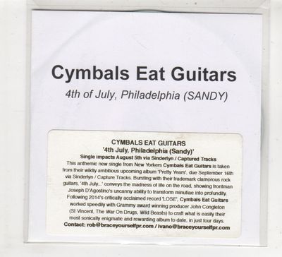 (HD406) Cymbals Eat Guitars, 4th Of July, Philadelphia (sandy) - 2014 DJ CD