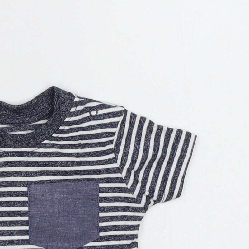 Primark Boys Striped Cotton Blend T-Shirt Size 0-3 Months image 4