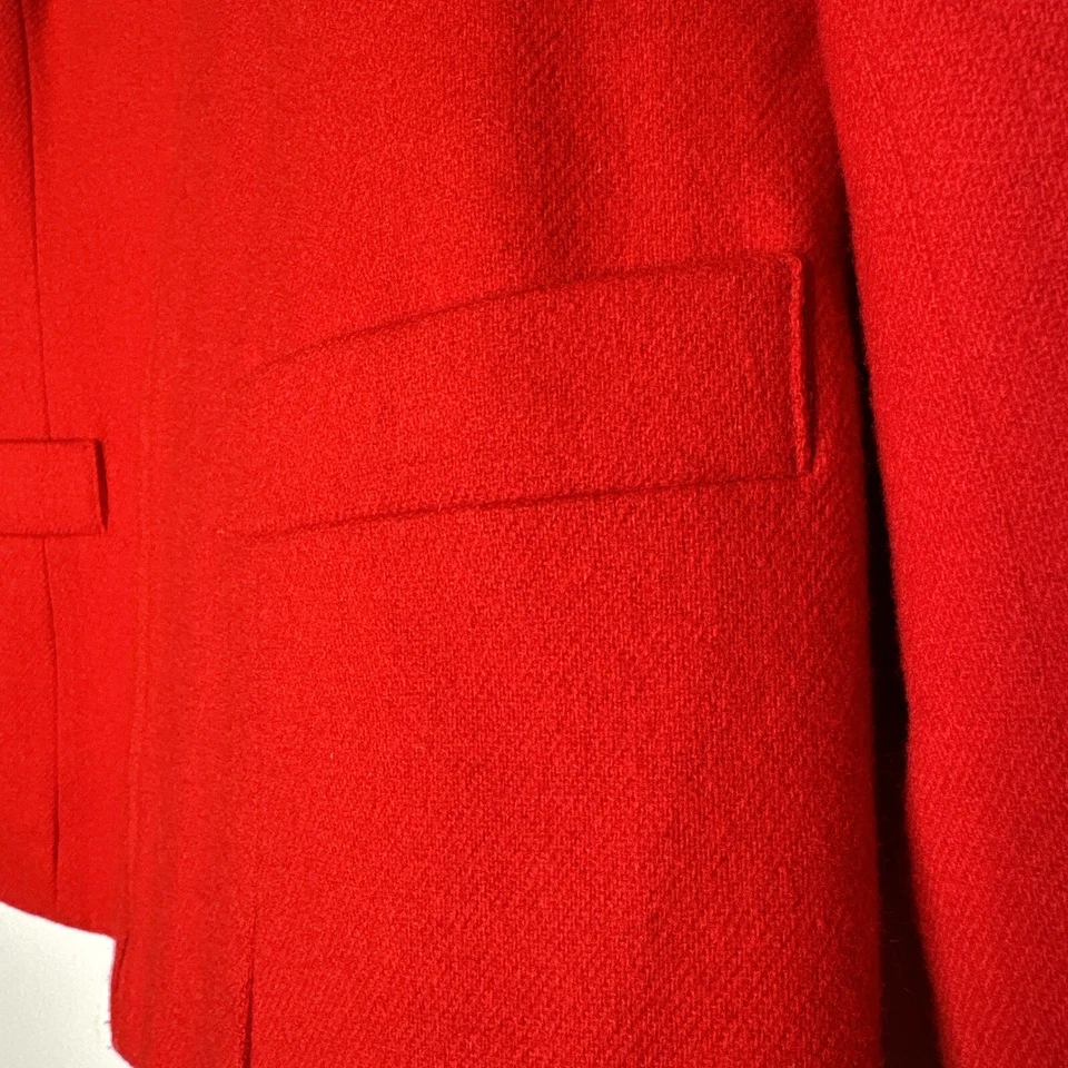 Blazer rojo Fundamental Things para mujer talla pequeña 12 100 % lana Foto 2 de 4
