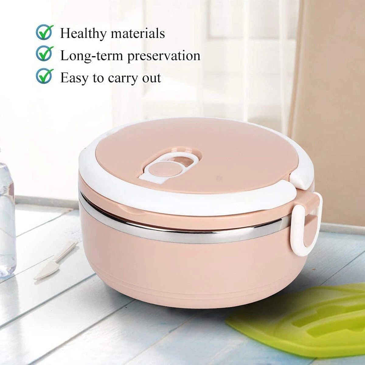 700ML Stainless Steel Lunch Box Food Container Thermos Heated