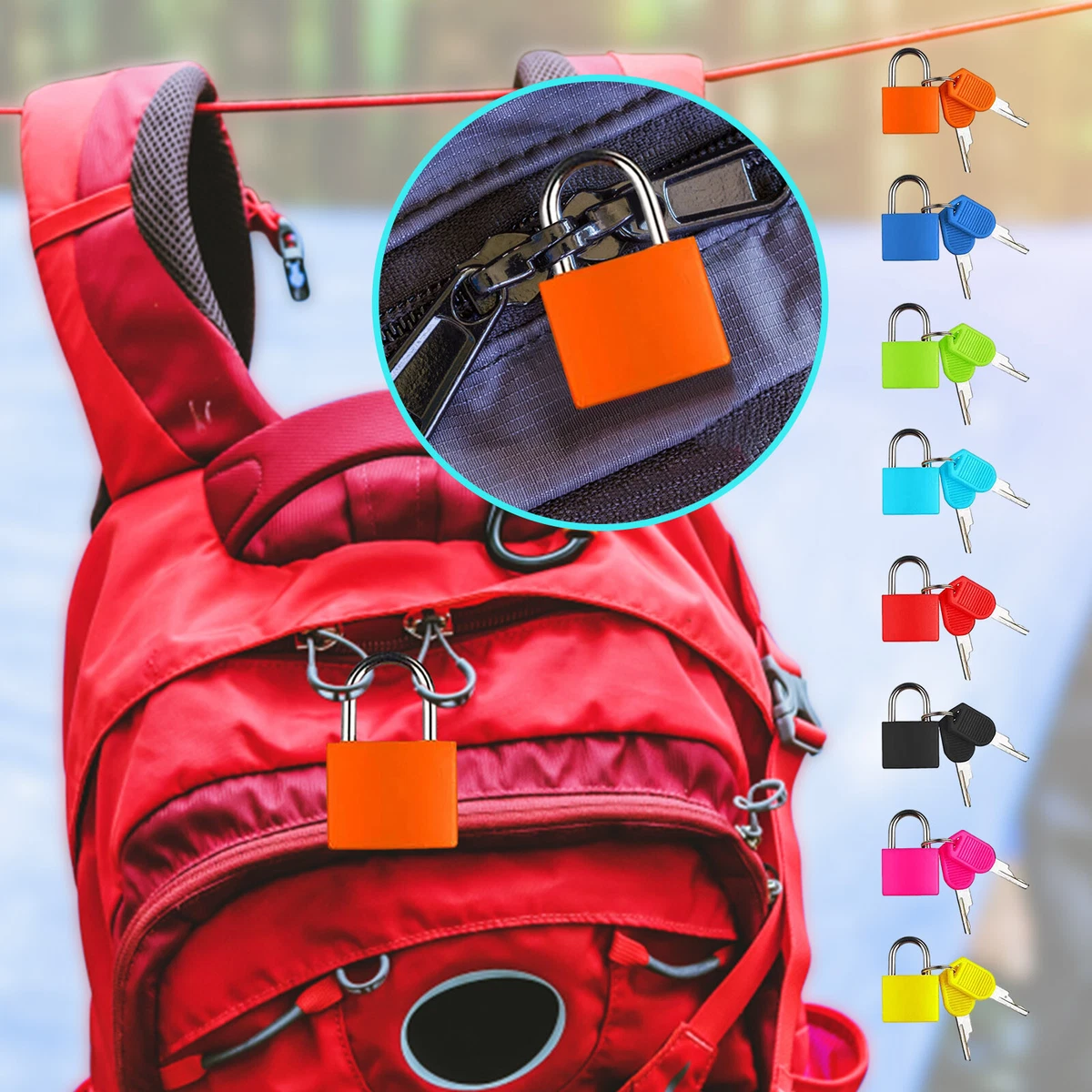 Suitcase Lock Mini Padlock With Key Small Lock School Bag Backpack Luggage