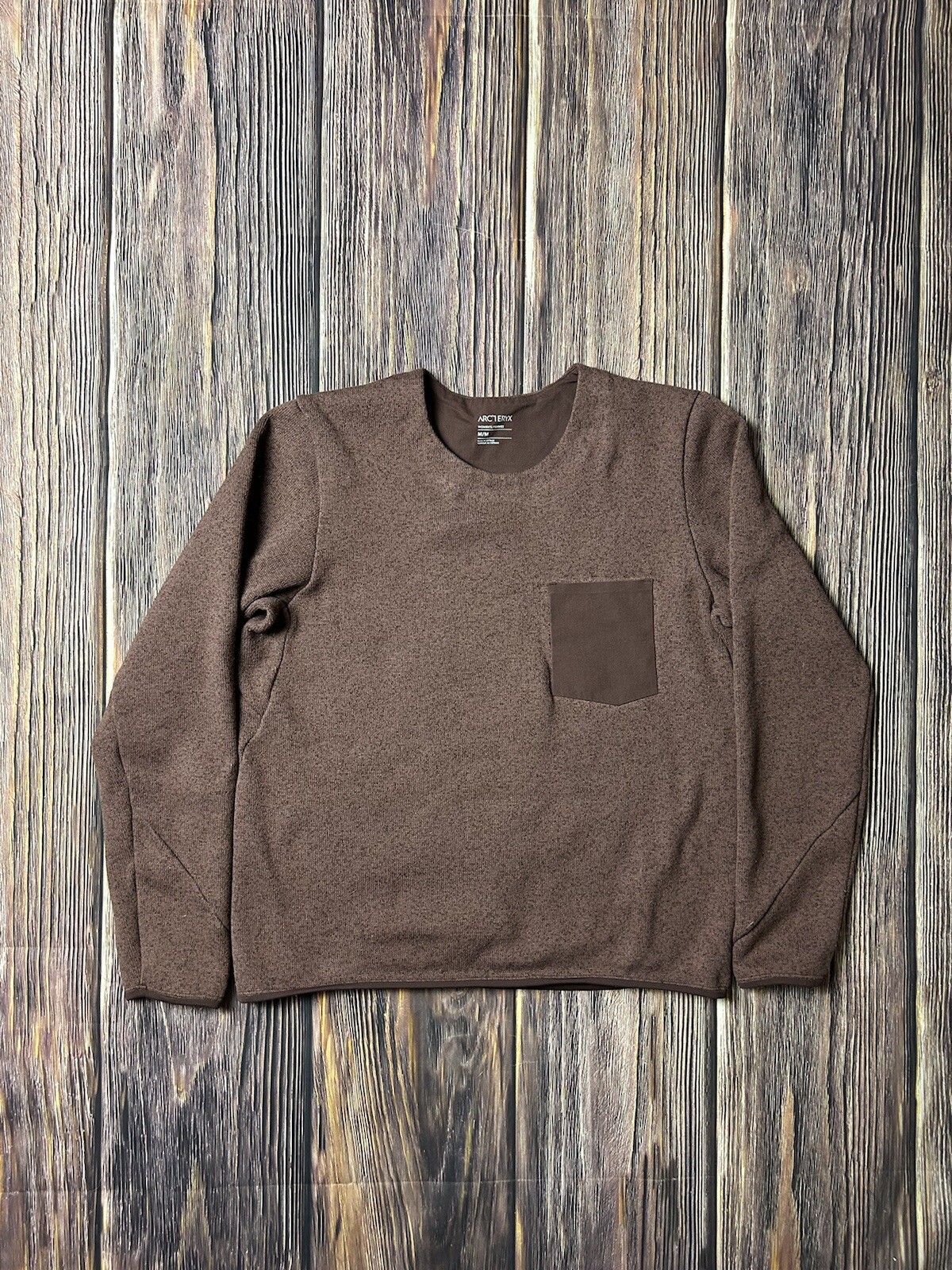 Maglione Arc'teryx lavorato a maglia in pile coperto manica lunga M inerzia erica