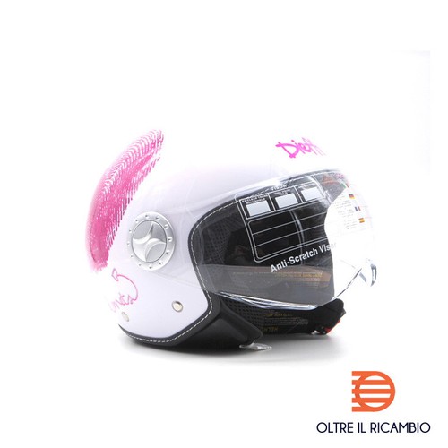 DIEFFE 35C Casco Uomo Donna Caschi Moto Scooter Omologato visiera  elicottero | eBay