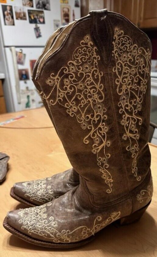 Corral Vintage A1094 Cowgirl Western boots  10 Di… - image 1