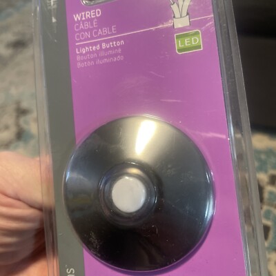 New  Wired StyleSelections Oil-Rubbed Bronze LED Doorbell Button Sealed 2369371
