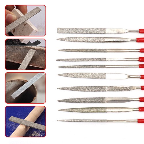 10pcs Diamond Needle File Set 140mm 160mm 180mm Carving Ceramics Tile Glass - Picture 6 of 19