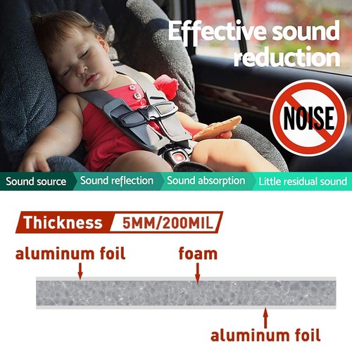 120"x40" Automotive Reflective Insulation Foam Heat Barrier Noise Proof Deadener - Picture 13 of 20