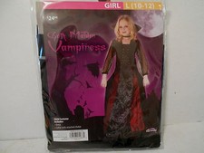 Girls Goth Maiden Vampiress Halloween Costume - Size Large 10-12 - NEW