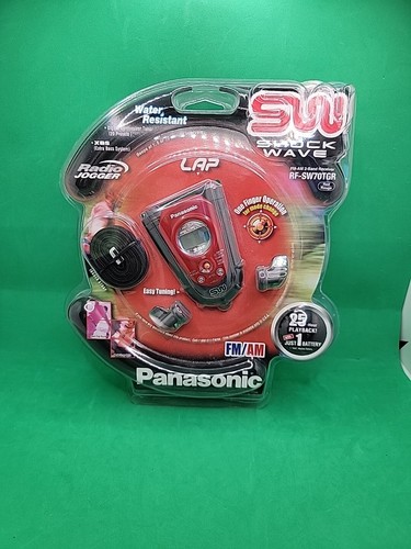 NEW!! Panasonic RF-SW70TGA Red Shockwave Portable Radio Water Proof XBS Jogger