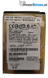 Hitachi  5K500 B-250 - 0A70372- 250 GB - SATA - 220 0A90161 01 Rev. *