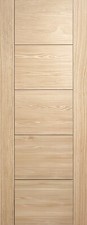 Internal D4D Horizontal Linear Oak Unfinished 5P Solid Doors