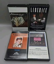 Lot 4 Vintage Liberace Casette Tapes- Best Of, Live, Favorites, Tonight