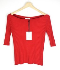 Zapa Camicetta Donna Piccolo Pullover Elasticizzato 3/4 Maniche Rosso
