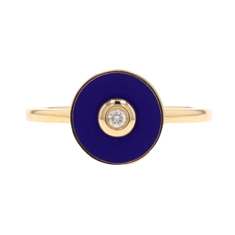 Chapado en oro Amarillo de Esmalte Anillo de 6.5 Anillos de Moda