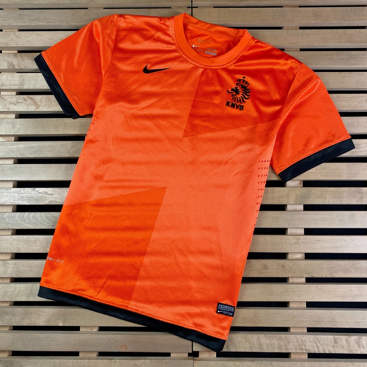 Men's Soccer Football T-Shirt Jersey Nike Netherlands KNVB Size L