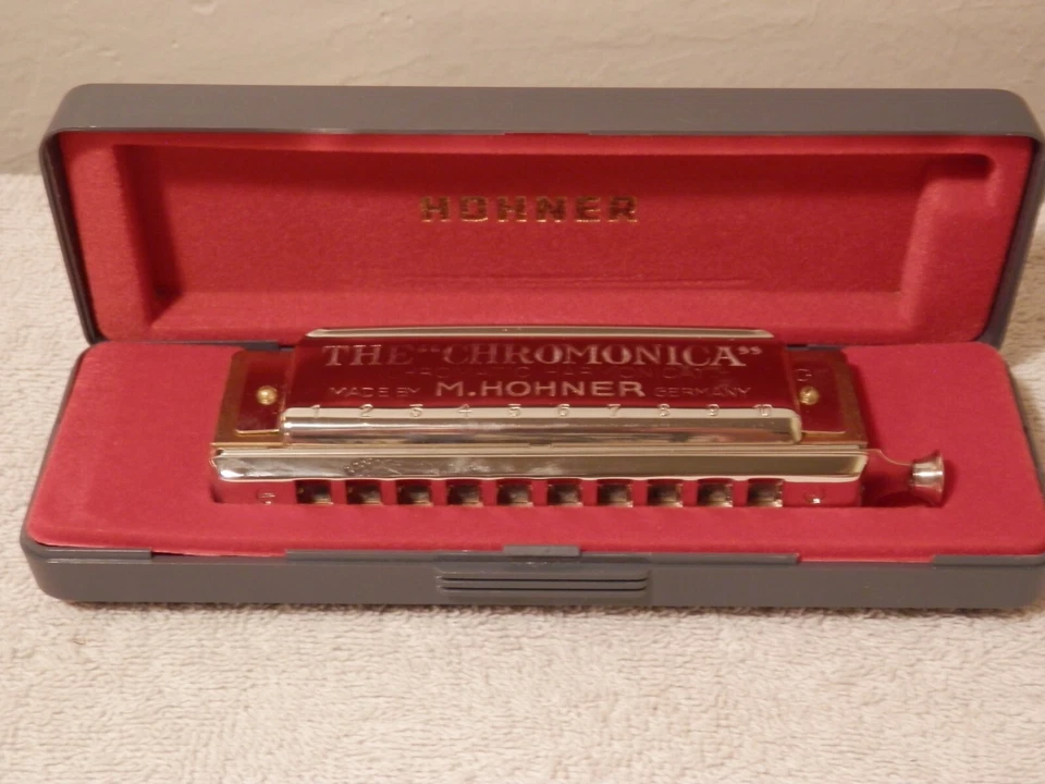 Armónica Hohner Chromonica 260 Hecha en Alemania con caja, Llave de G Foto 4 de 4