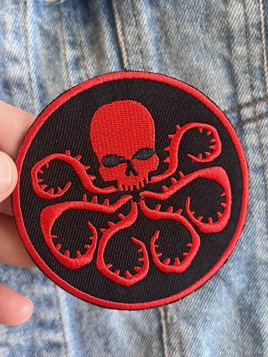 Captain America Marvel Hydra Logo - Embroidered Iron On Patch - Picture 2 of 3