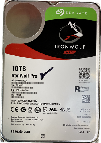 Seagate IronWolf Pro 10TB ST10000NE0004 7200 RPM 256MB Cache 6.0 3.5" SATA HDD