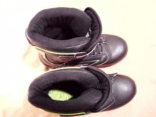 Shoe 3M Lined Winter Boots With Thinsulate Air Speed Black/Green Sz 5 Youth - Picture 3 of 18