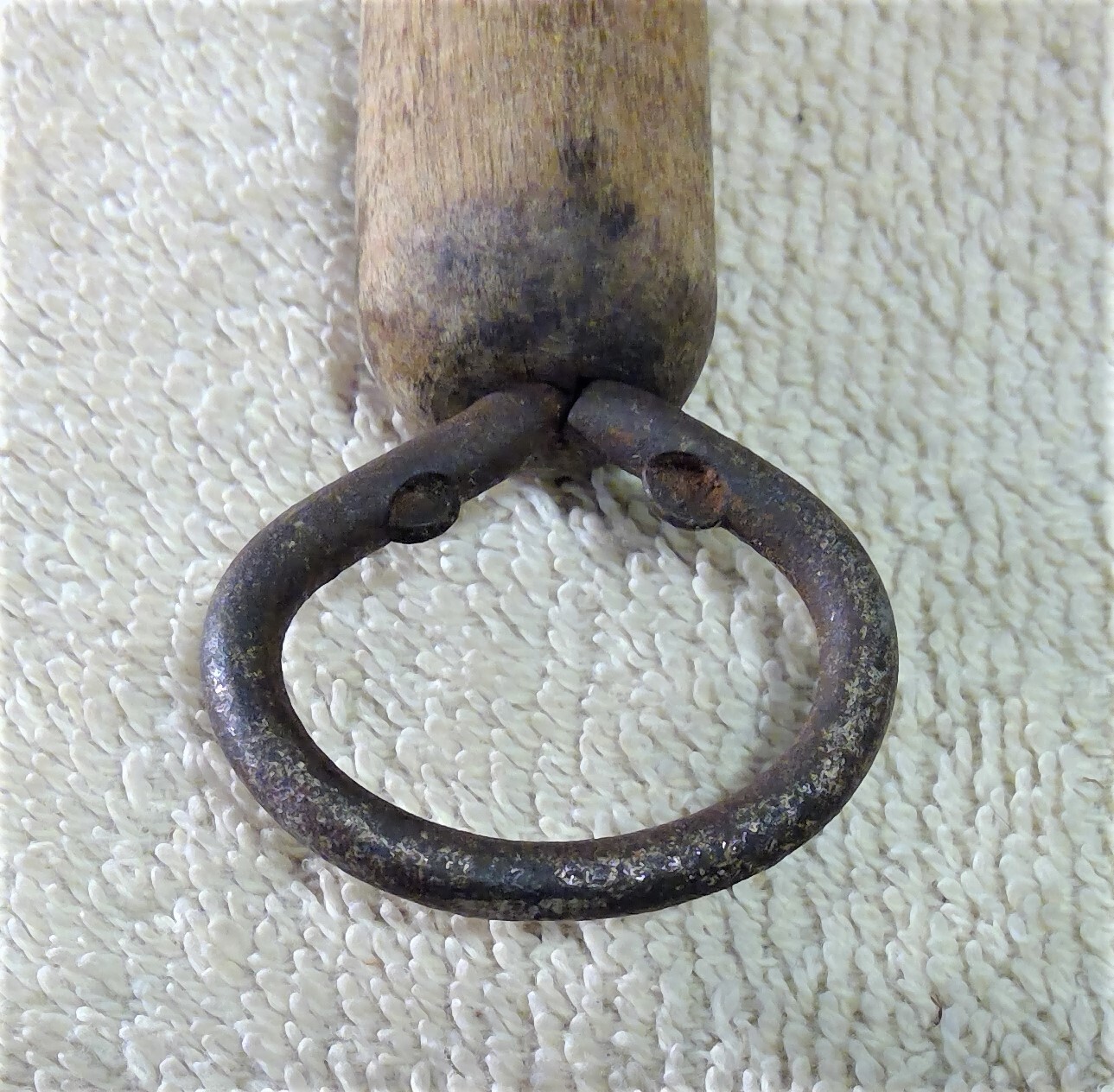 Vintage Light Wooden Handled Metal Ice Pick/Bottle Opener Combo Tool 9.