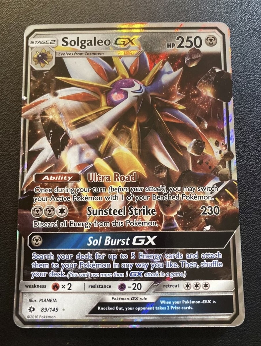 POKEMON TCG SOLGALEO GX 89/149 ULTRA RARE SUN AND MOON BASE