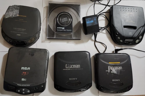 BROKEN Sony Discman Lot Of 5 Vintage CD Player Walkman AS IS PARTS AND REPAIR