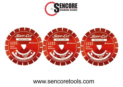 Husqvarna Excel 3000 6'' Red Soff Cut Ultra Early Entry Diamond Blade (3pk)