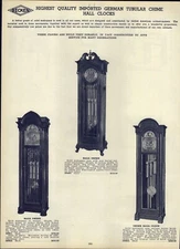 1937 PAPER AD 4 PG High Quality Hall Grandfather Clock Herschede 