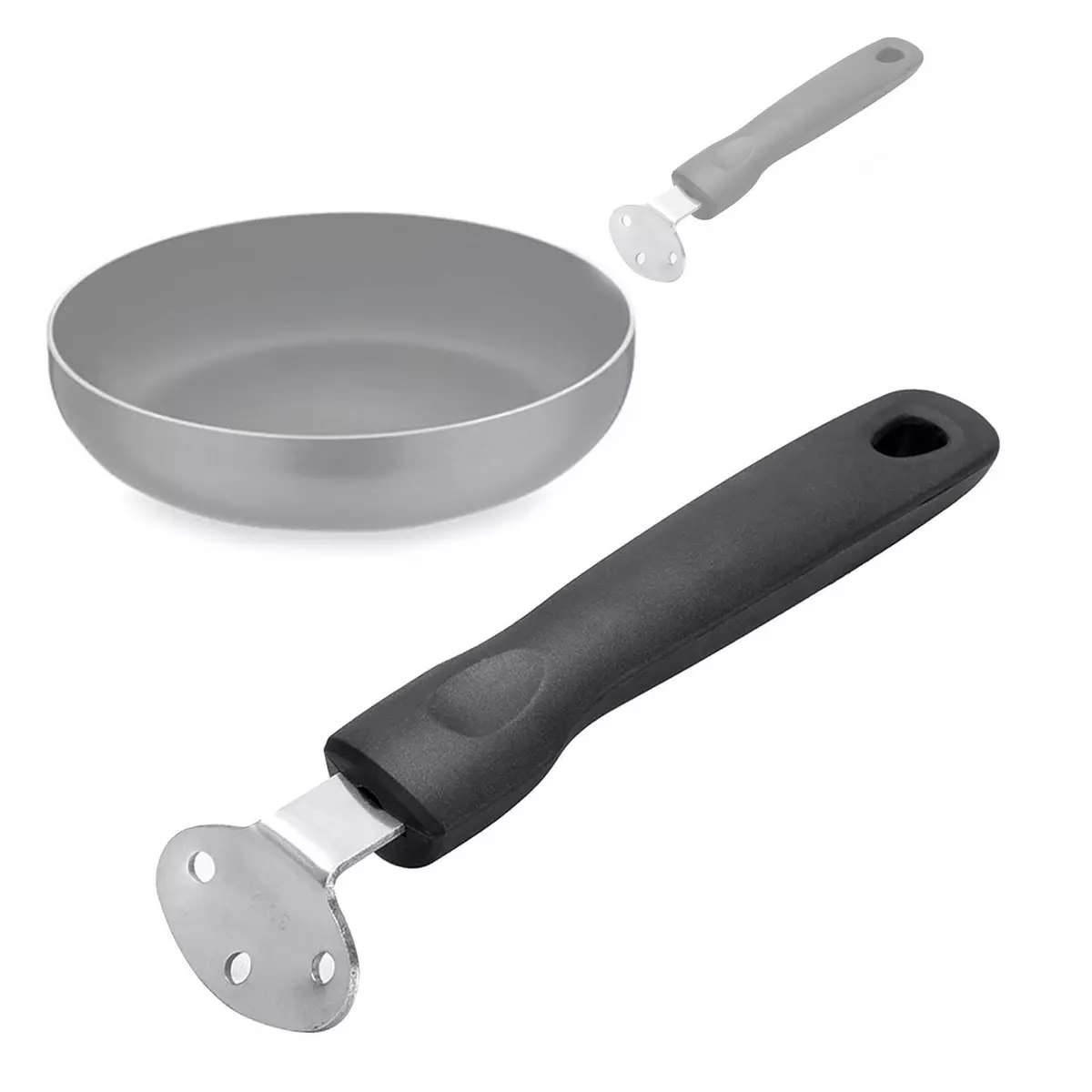 Replacement Pot Handle with Screws Pan Handle Removable Handle for Woks Saucepan