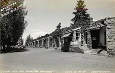 Vintage Roadside RPPC; Bend Auto Court on Deschutes River Hwy 97- 20 Bend OR
