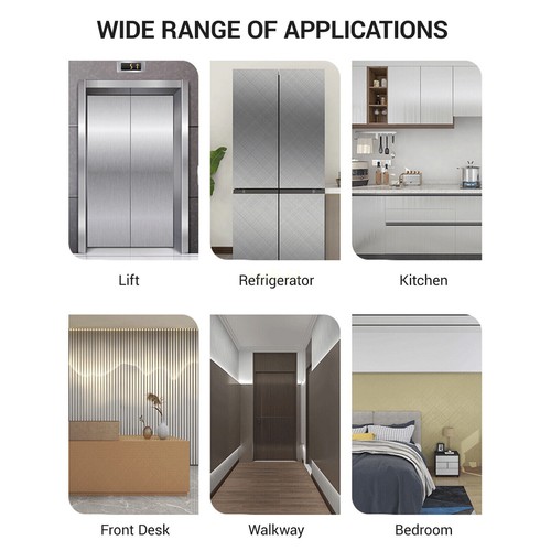 SALE Self Adhesive Metal Brushed Wallpaper Furniture Kitchen Wall Sticker Decor - Picture 9 of 20
