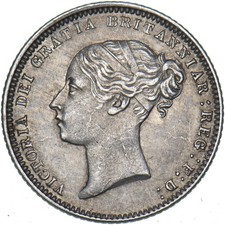 1872 Sixpence (Die no. 23) - Victoria British Silver Coin - Very Nice
