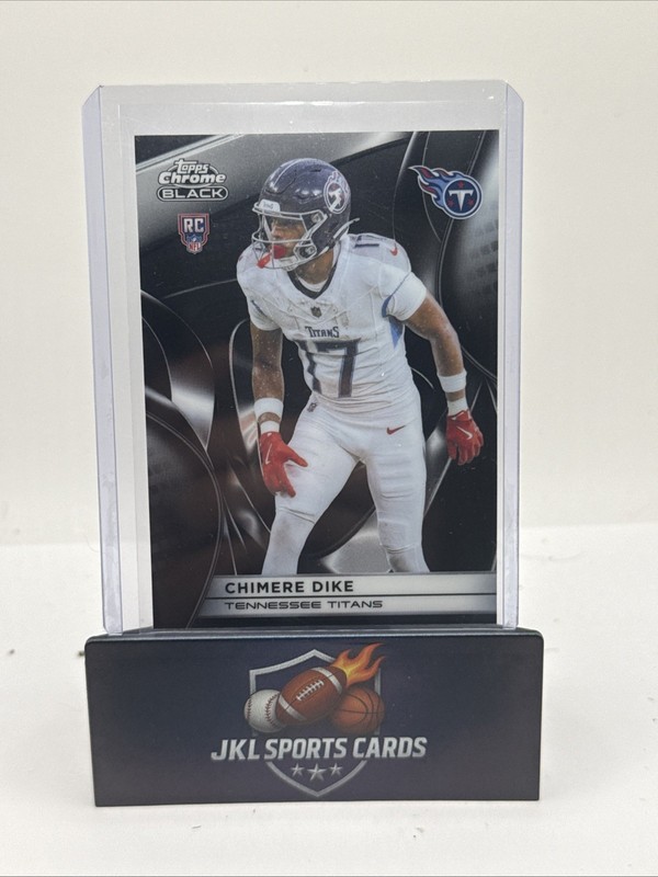 Chimere Dike 2025 Topps Chrome Black Tennessee Titans #149 Rookie