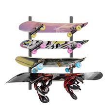 Skateboard Rack Wall Mount Skateboard Wall Hanger, Snowboard Display Wal