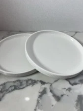 2 Noritake Colortex Stone Stax Deep Plates, 7-1/2" dish white